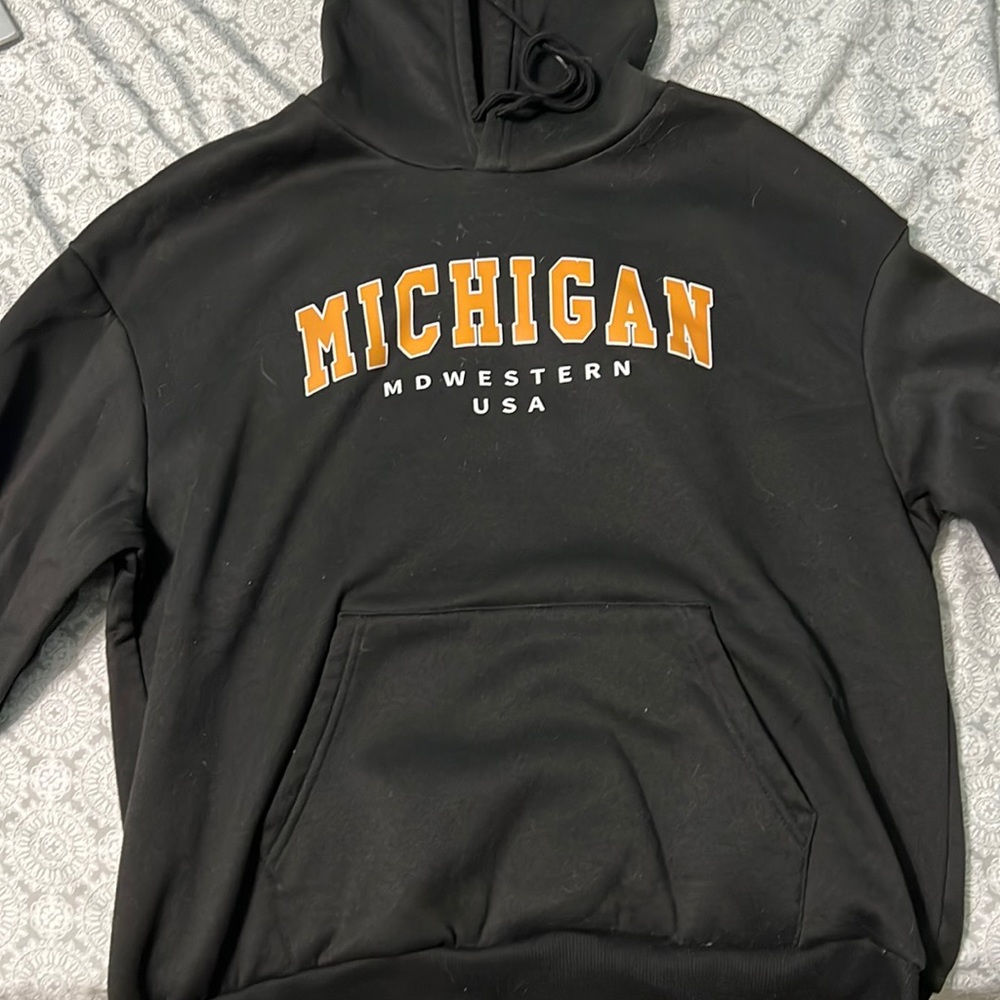 black hoodie, size small